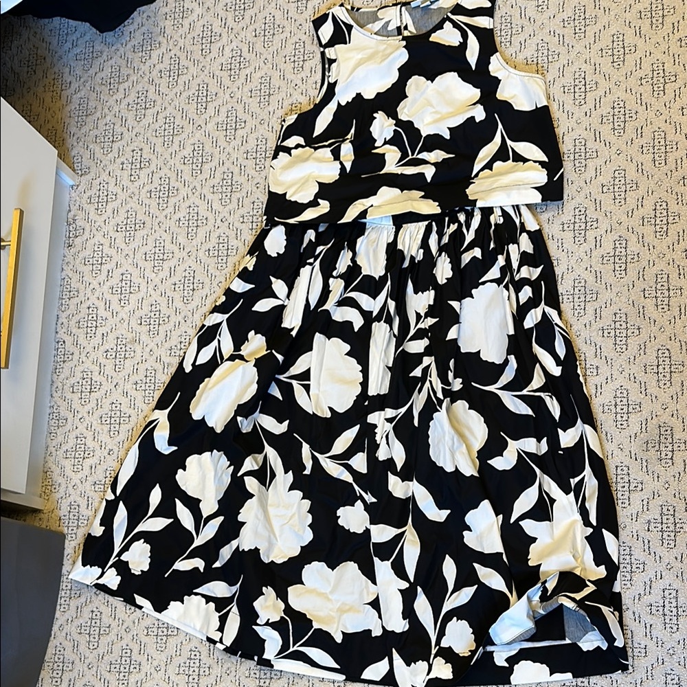 Kate Spade x Target Floral Black and White womens Dress